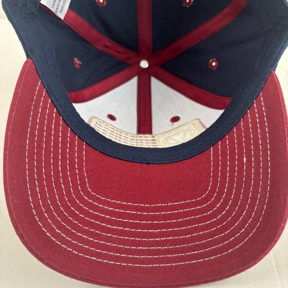 Dodge Ram Hat Embroidered Logo Flag Blue Burgundy Adjustable - Picture 7 of 7